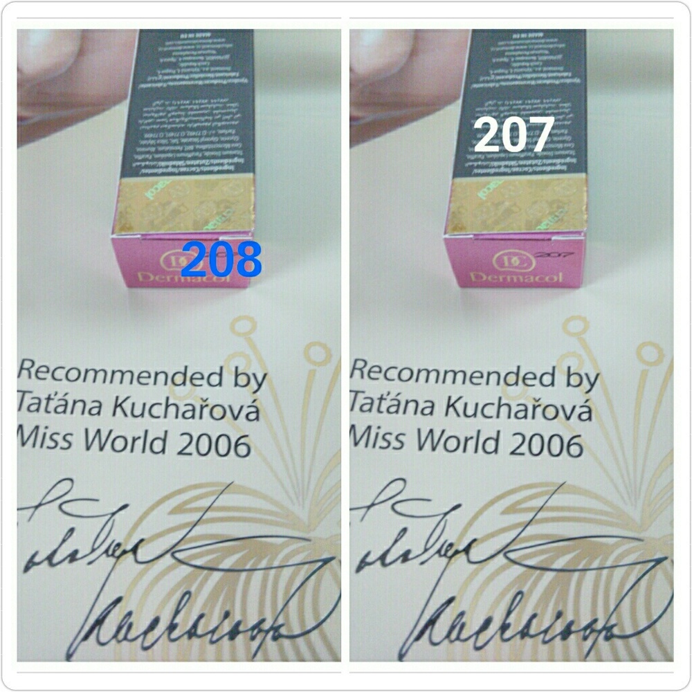 Dermacol 207 4 pack and 208 2 pack Authentic